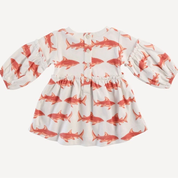 NWT Kate Quinn Bubble Sleeve Organic Cotton Dress - Picture 2 of 3